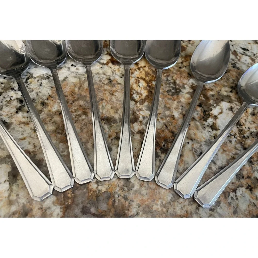 Lot of 9 Supreme Cutlery By Towel Serving Spoon  Stainless Japan